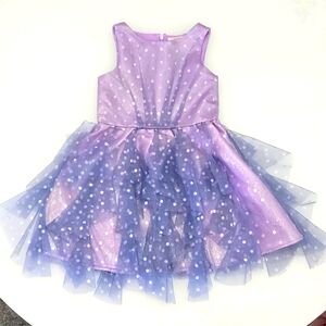 Hannah Banana iridescent polka-dot lavender dress